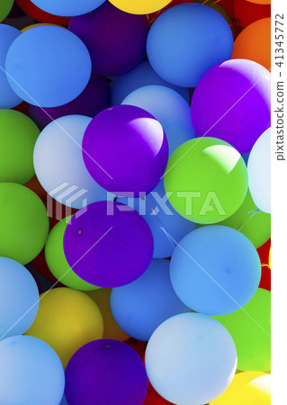Background of a set of colored balloons on the sky Background of a set of colored balloons on the sky 41345772