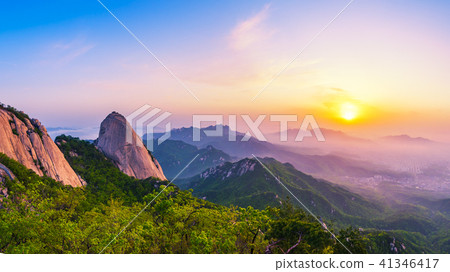 Bukhansan mountain in Seoul City,South Korea 41346417