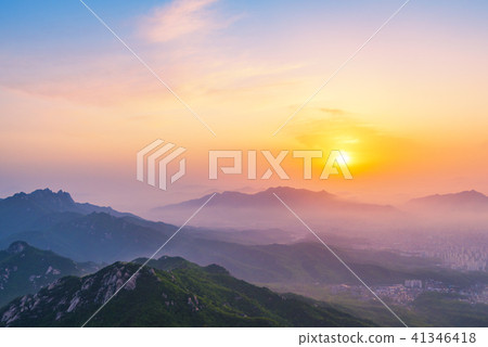 Bukhansan mountain in Seoul City,South Korea 41346418