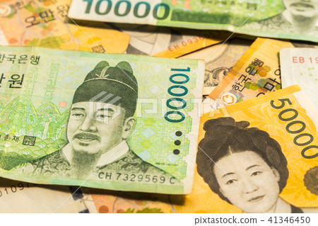Korean money won banknotes 41346450