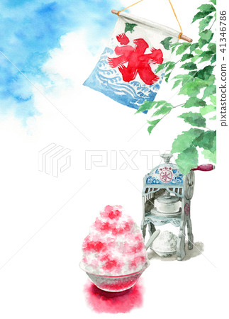 Shark ice and branches of trees and hot summer postcards of blue sky Shark ice and branches of trees and hot summer postcards of blue sky 41346786