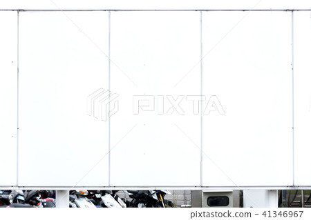 Blank poster board wall out side modern mall Blank poster board wall out side modern mall 41346967