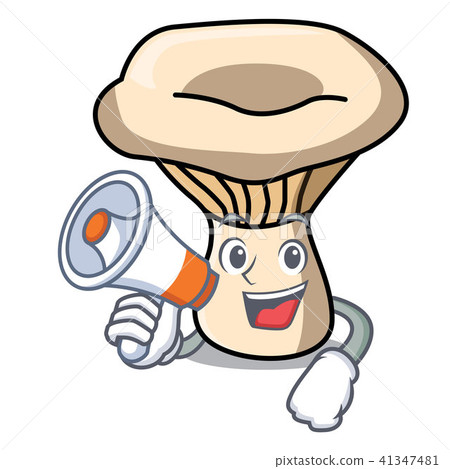 With megaphone milk mushroom character cartoon With megaphone milk mushroom character cartoon 41347481
