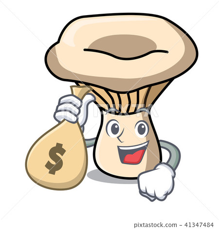 With money bag milk mushroom character cartoon With money bag milk mushroom character cartoon 41347484