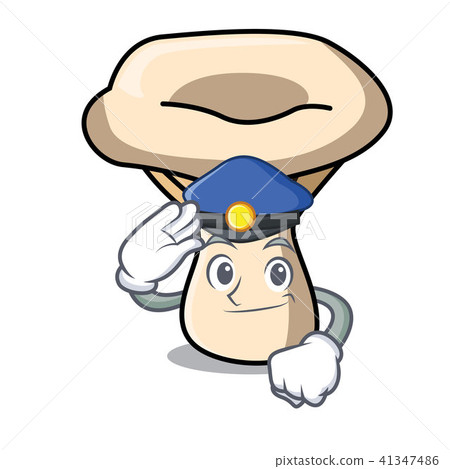 Police milk mushroom character cartoon 41347486