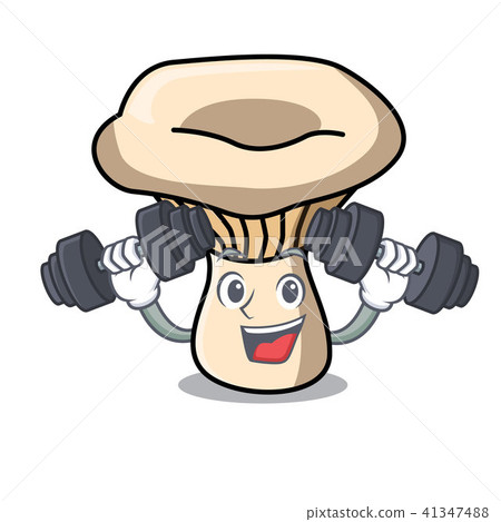 Fitness milk mushroom character cartoon 41347488