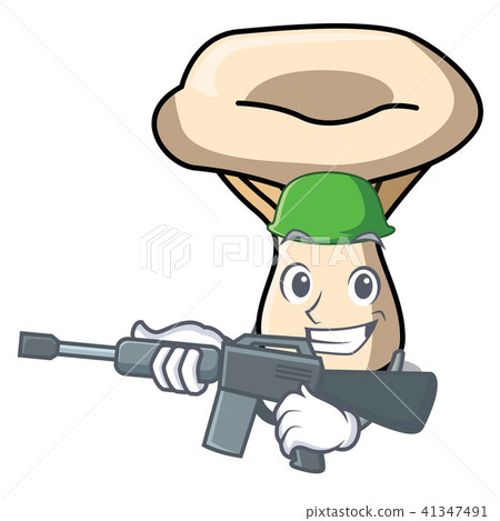 Army milk mushroom character cartoon Army milk mushroom character cartoon 41347491
