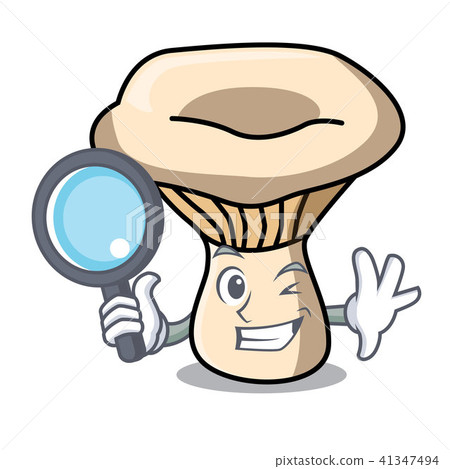 Detective milk mushroom character cartoon 41347494