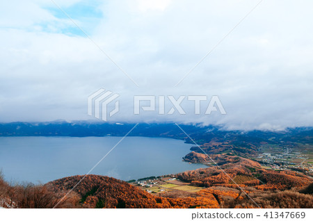 Hokkaido Usuzan mountain forest and lake Toya 41347669