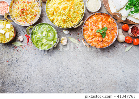 Assorted indian food 41347765