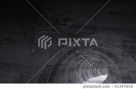 Abstract empty dark concrete tunnel. 3d 41347858