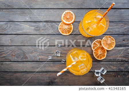 Glasses of aperol soda cocktail Glasses of aperol soda cocktail 41348165