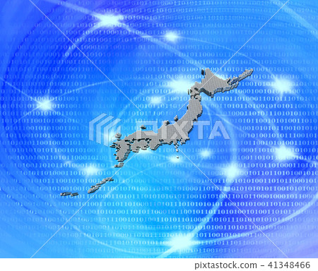 Japan Map and Nikkei Average Stock Price Japan Map and Nikkei Average Stock Price 41348466