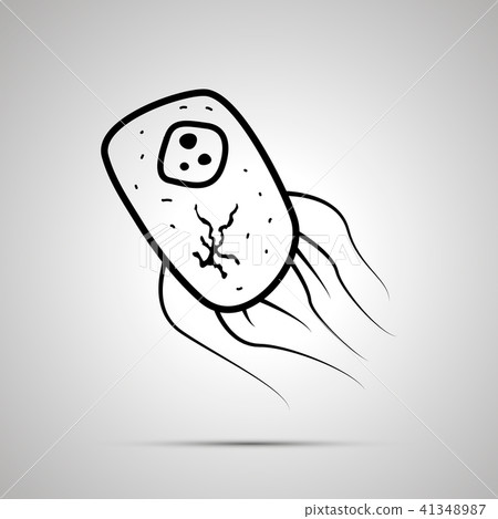 Primitive life form with core and flagellums 41348987