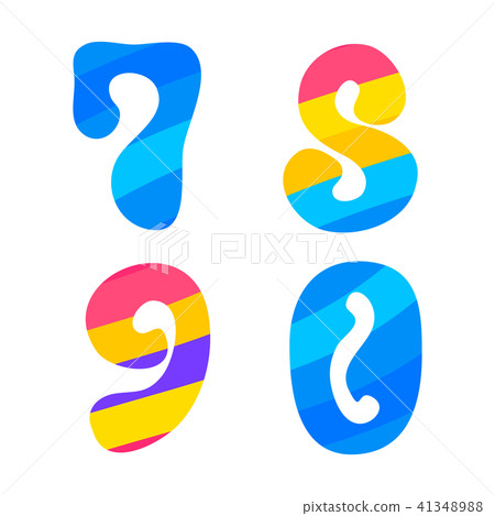 Psychedelic font with colorful patter 41348988