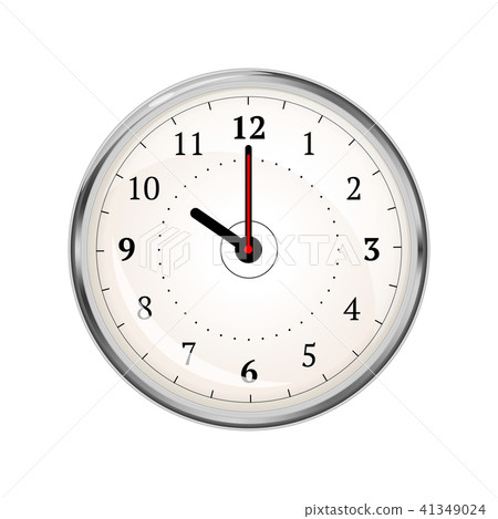 Realistic clock face showing 10-00 on white Realistic clock face showing 10-00 on white 41349024