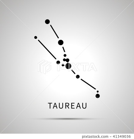 Taureau constellation simple black icon Taureau constellation simple black icon 41349036