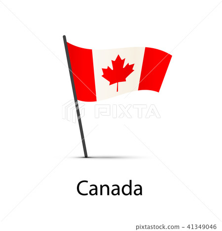 Canada flag on pole, infographic element Canada flag on pole, infographic element 41349046