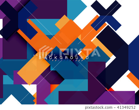 Multicolored abstract geometric shapes, geometry background for web banner 41349252