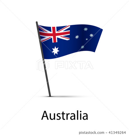 Australia flag on pole, infographic element Australia flag on pole, infographic element 41349264