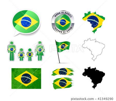 Large set of Brazil infographics elements 41349290