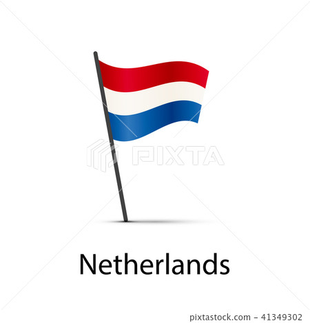 Netherlands flag on pole, infographic element Netherlands flag on pole, infographic element 41349302