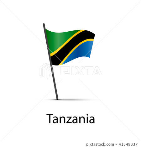 Tanzania flag on pole, infographic element Tanzania flag on pole, infographic element 41349337