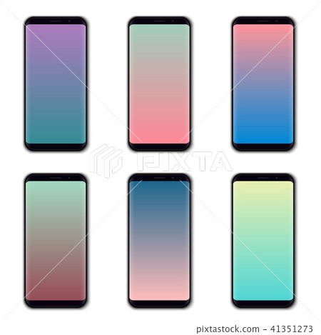 Creative vector illustration of mobile phone isolated on background. Art design mockup template 41351273