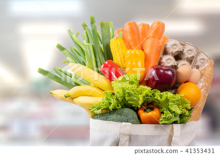 Eco day use shopping bag with vegetables Eco day use shopping bag with vegetables 41353431