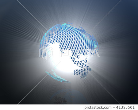 CG 3D illustration design Global world map design dot CG 3D illustration design Global world map design dot 41353501
