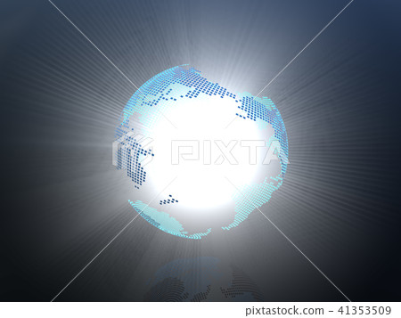 CG 3D例證設計全球性世界地圖設計小點 41353509