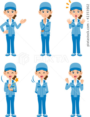 Work wear women's set of six poses _ 2 41353902