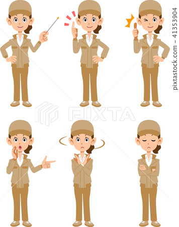 Set of 6 women posing work wearing clothes _ 1 41353904