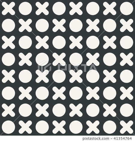 Tic Tac Toe game seamless abstract pattern vector 41354764