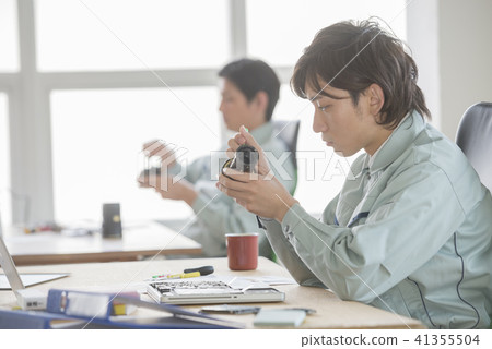 Portrait Male 20's 30's Japanese 2 salaried worker technician job precision instrument Portrait Male 20's 30's Japanese 2 salaried worker technician job precision instrument 41355504
