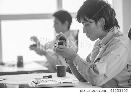 Portrait Male 20's 30's Japanese 2 salaried worker technician job precision instrument Portrait Male 20's 30's Japanese 2 salaried worker technician job precision instrument 41355505