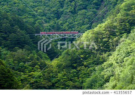 （靜岡縣）火車穿越小澤川鐵路關澤橋 41355657