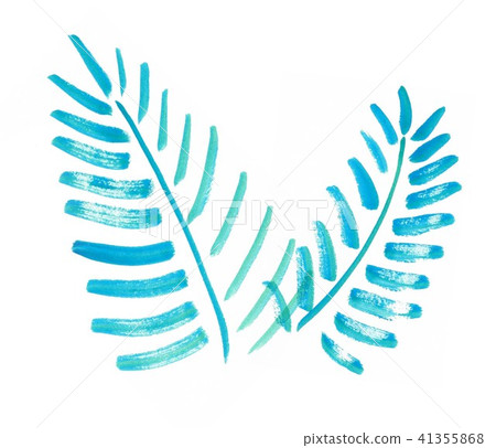 水彩畫畫棕櫚樹 41355868
