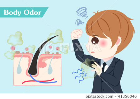 businessman with body odor problem businessman with body odor problem 41356040
