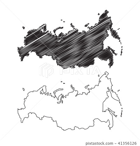 Russia map on white background Russia map on white background 41356126