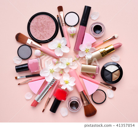 Decorative cosmetics with apple blossom Decorative cosmetics with apple blossom 41357854