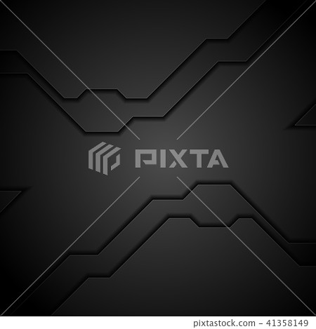 Black technology modern abstract background - Stock Illustration ...