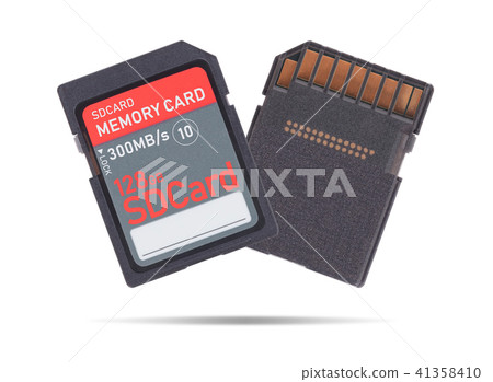 Memory card isolated on white background  41358410