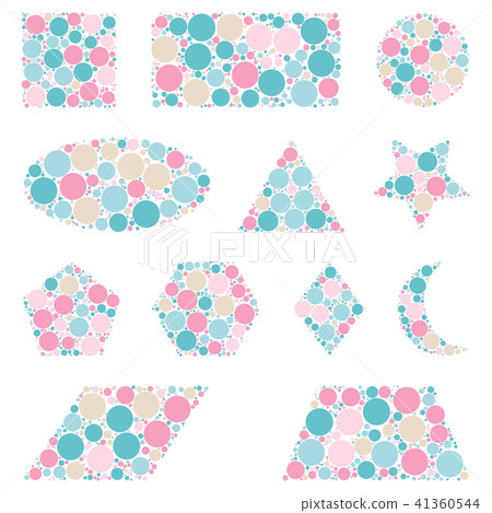 Making Shapes Using Vector Dots geometric shapes made from dots isolated on white - Stock Illustration ...
