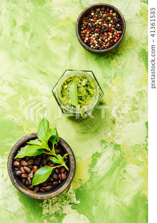 Pesto - Italian cuisine sauce Pesto - Italian cuisine sauce 41361585