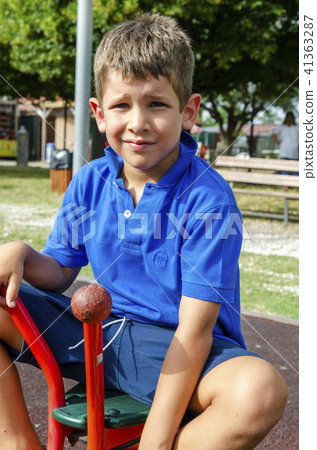 Happy child at the playground Happy child at the playground 41363287