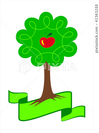 Stylized apple tree logo. Stylized apple tree logo. 41363288