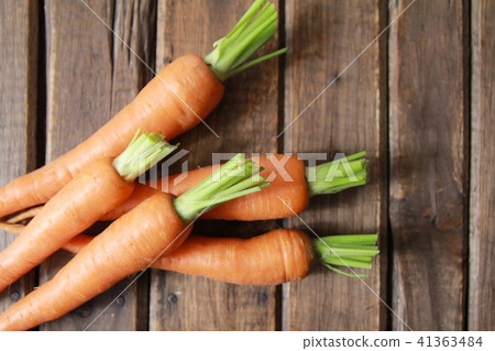 Fresh Hokkaido carrots with their leaves removed Fresh Hokkaido carrots with their leaves removed 41363484