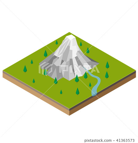 Isometric Mountain Range-Vector isometric 41363573
