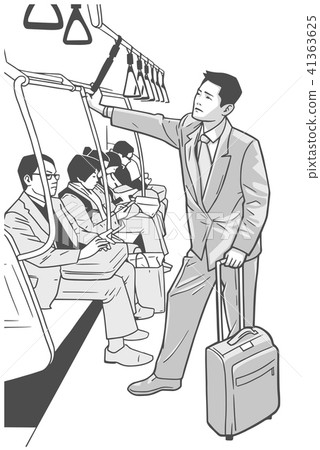Young business man commuting vector art 41363625